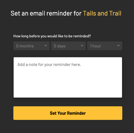 set an email reminder